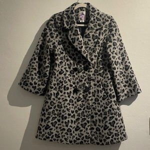 Anthropologie Elevenses Leopard Pattern Martini Coat
